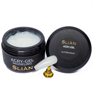 acrygel glitter milky