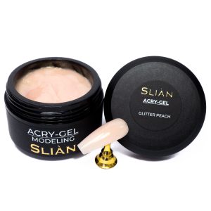 acrygel glitter peach