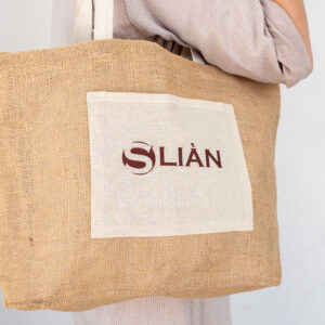 Borsa mare in juta e cotone naturale