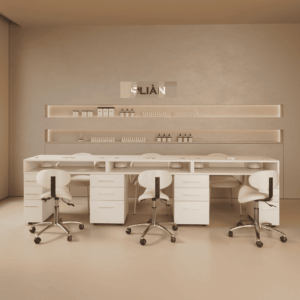 Tavolo da manicure triplo Bergamo 300 cm